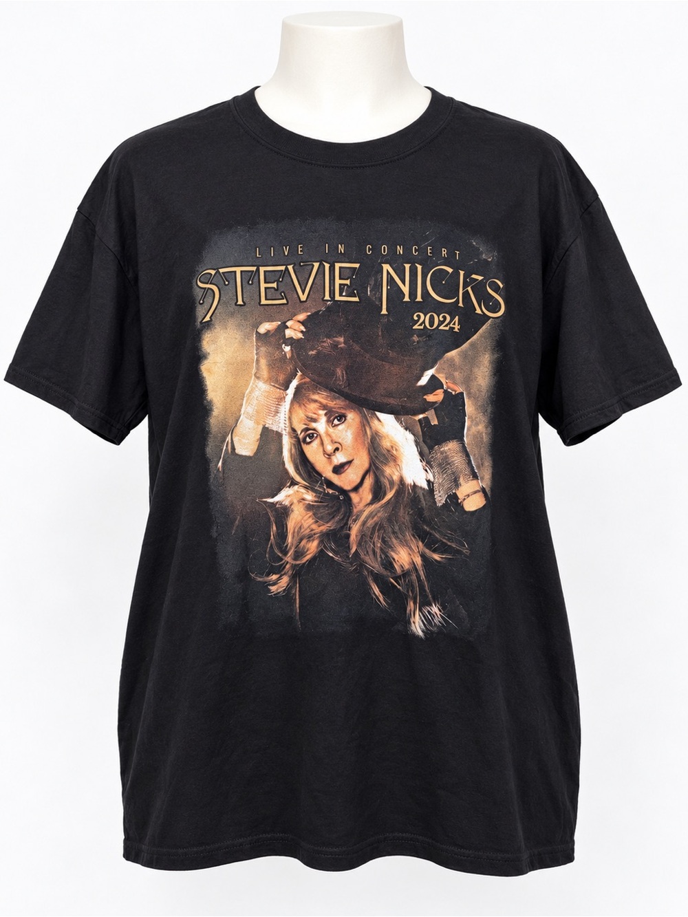 Stevie Nicks 2024 Live in Concert Tour Graphic T-Shirt Black Large